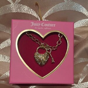 Juicy Couture Gold Heart and Key Necklace (retails at $100)